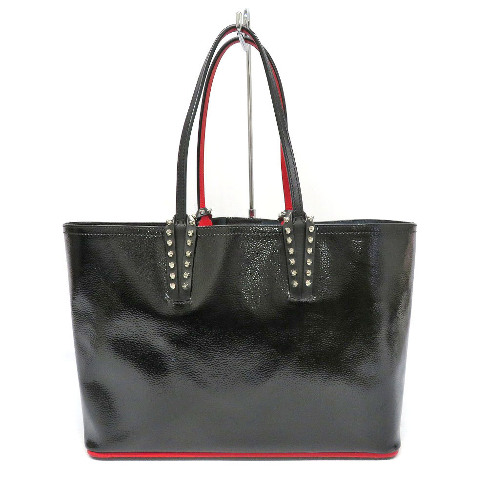 Christian Louboutin Kabata Tote Bag Vernis Patent leather black red